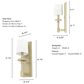 Hunter Briargrove 1-Light Wall Sconce in Painted Modern Brass, , large