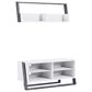 Furniture of America Friedman 2-Piece Entertainment Center in White and Gray, , large