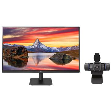 LG 27"" FHD IPS 3-Side Borderless Monitor with FreeSync and C920s Pro HD Webcam, , large