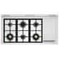 Bertazzoni Heritage Series 48" All-Gas Range with 6 Brass Burner in Nero Matte and Gold, , large