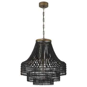 Creative Coop Riley 1-Light Chandelier with Black Shade, , large
