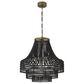 Creative Coop Riley 1-Light Chandelier with Black Shade, , large