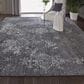 Nourison Silk Shadows 5"6" x 7"5" Graphite Area Rug, , large