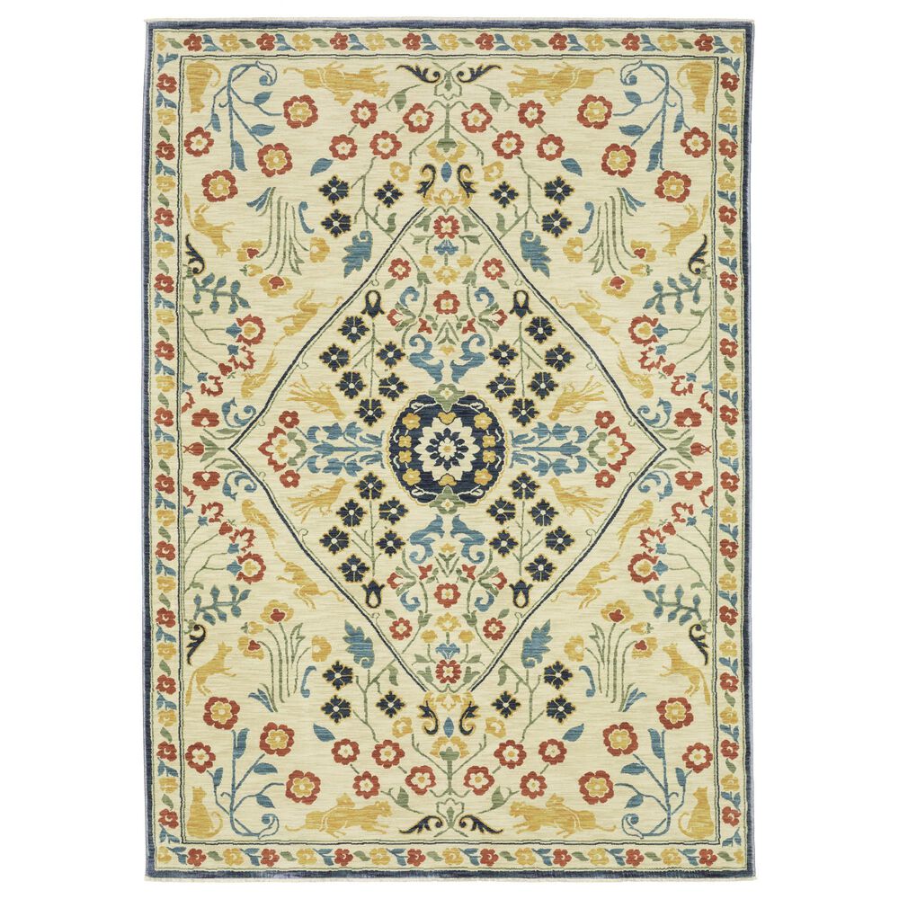 Oriental Weavers Francesca Floral 6"7" x 9"6" Ivory Area Rug, , large