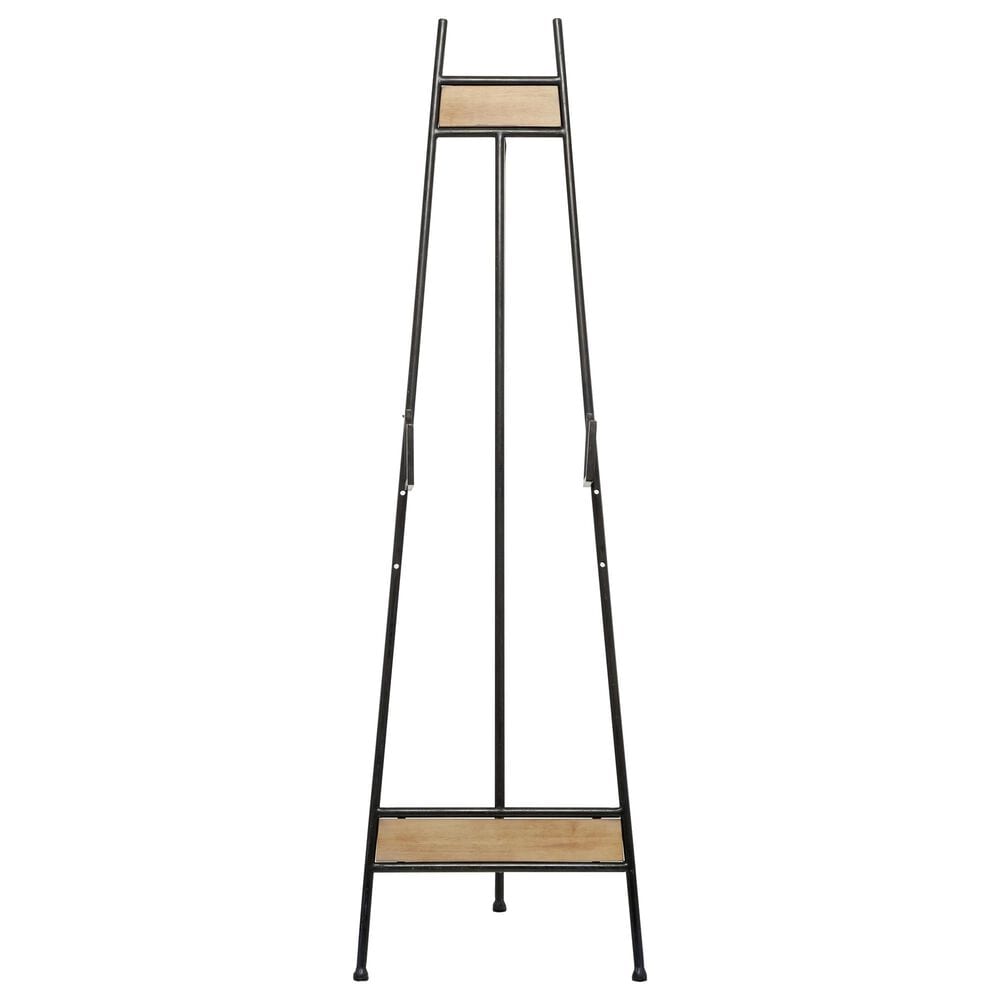 Maple and Jade 52" Adjustable 3-Tier Display Easel in Matte Black and Brown, , large