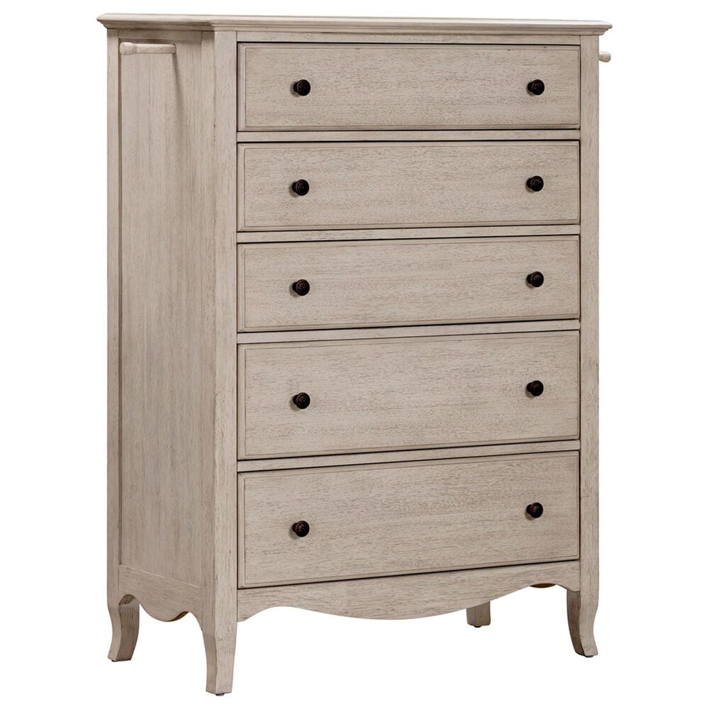 Riva Ridge Provence 5-Drawer Chest in Linen with Valet Rod, , large