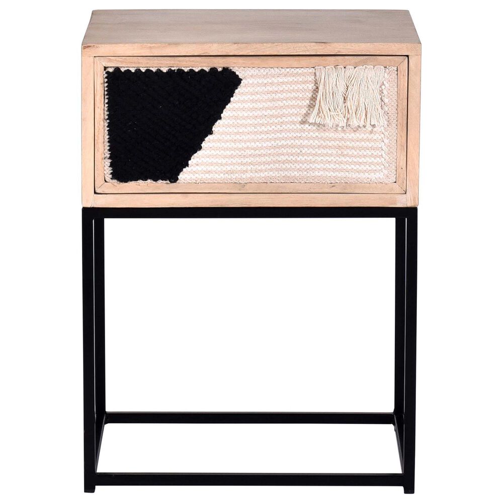 Tiddal Home Layover Nightstand in Jute/Iron, , large