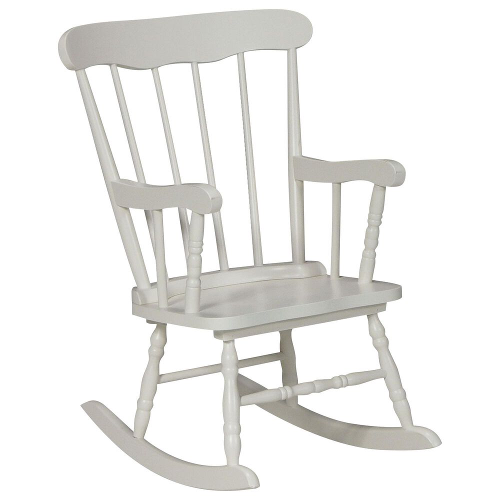 International Concepts Juvenile Spindle Rocker in White, , large