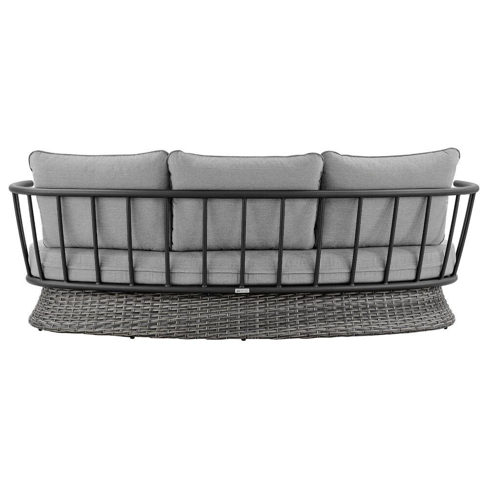 Blue River Monk 4-Piece Patio Conversation Set in Dark Gray and Black, , large