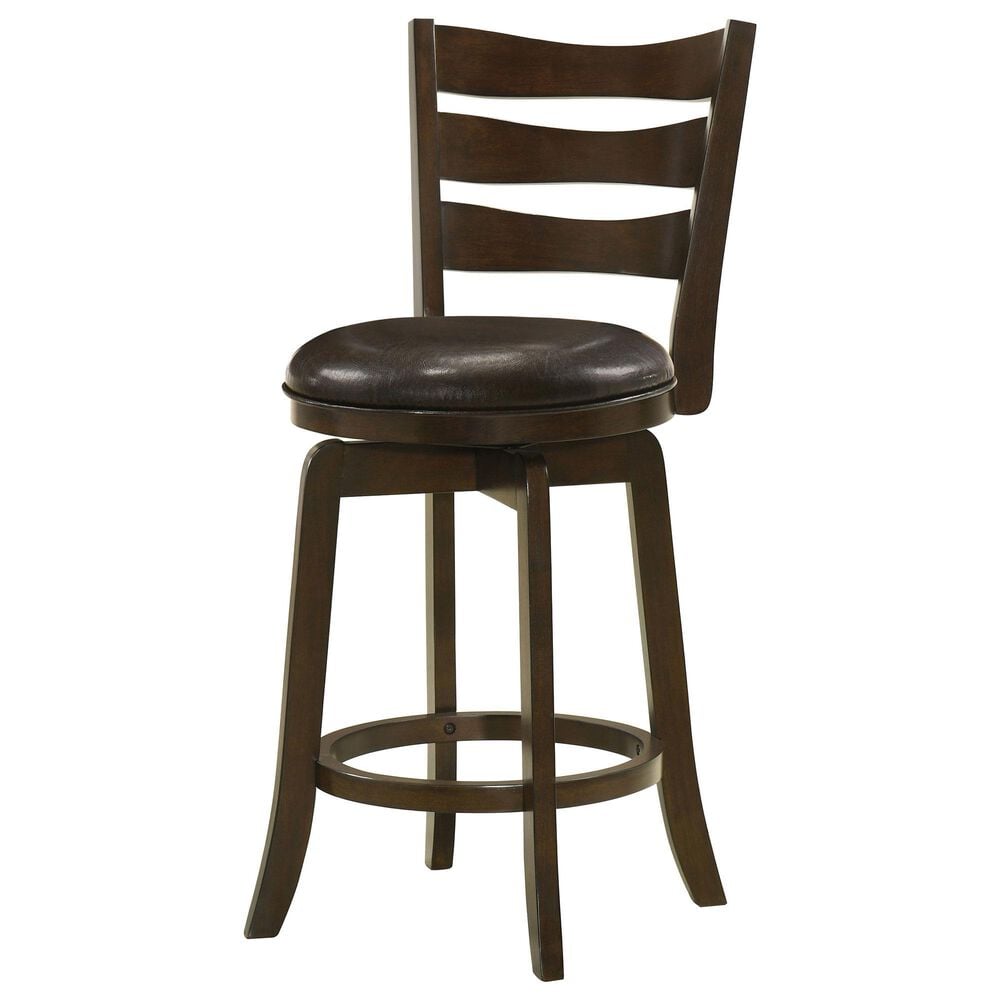 Coaster Murphy Swivel Counter Stool in Dark Cherry, , large