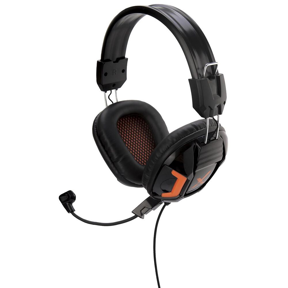 X-Rocker XH1 Wired Headset in Black/Orange, , large