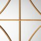 Baxton Studio Celerina Metal Accent Wall Mirror in Gold, , large