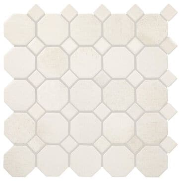 Dal-Tile Relicca Pristine 12" x 12" Octagon Dot Ceramic Mosaic Sheet, , large
