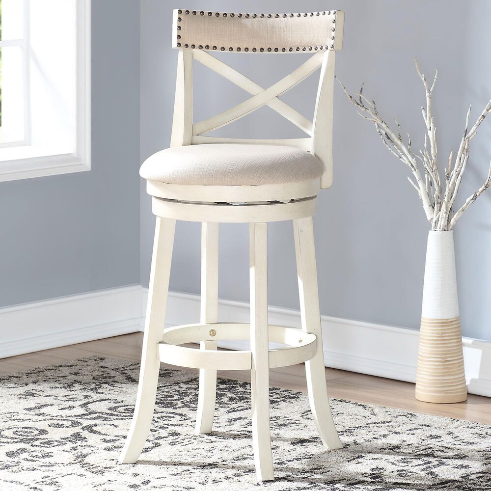 New Heritage Design York 29" Bar Stool in Antique White NFM
