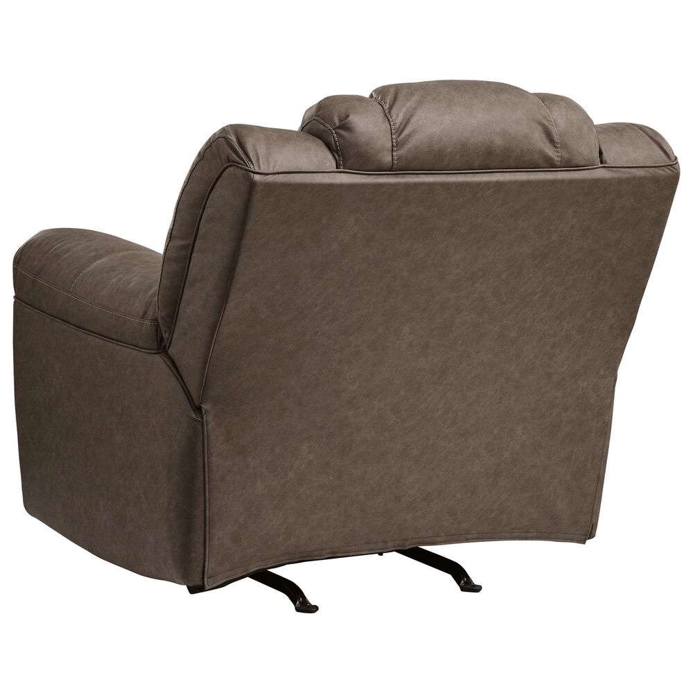 Ashley Lowilla Manual Rocker Recliner in Driftwood, , large