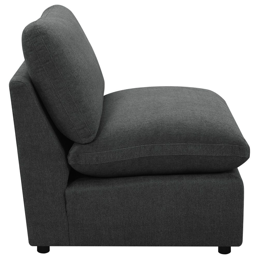 Coaster Collins Modular Armless Chair in Dark Grey, , large