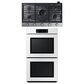 Samsung 2-Piece Kitchen Package with White 30" Double Wall Oven and Stainless Steel 36" Smart Gas Cooktop, , large