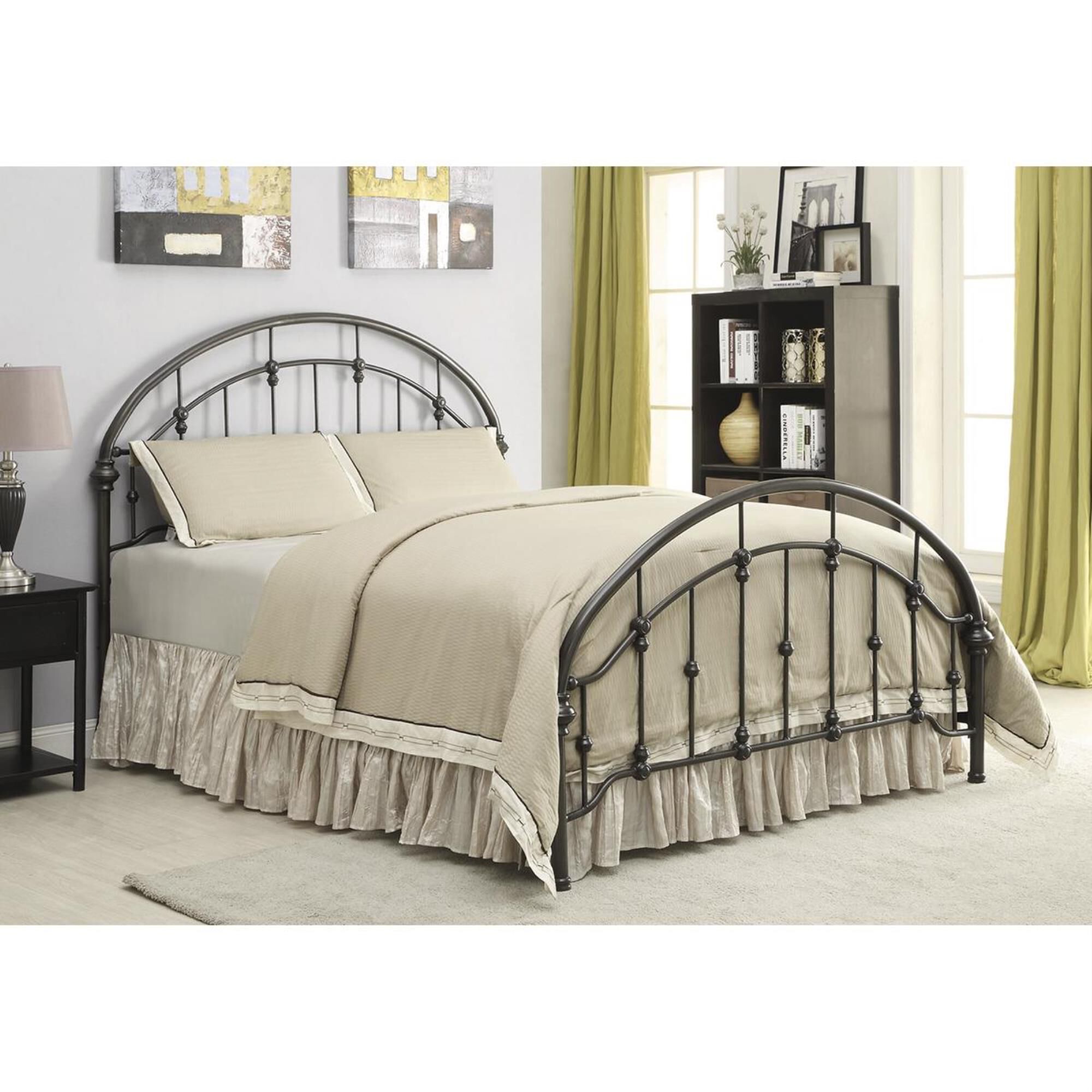 Pacific Landing Maywood Queen Metal Bed in Black NFM