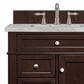James Martin Vanities Brittany 30" Single Bathroom Vanity in Burnished Mahogany with 3 cm Victorian Silver Quartz Top and Rectangular Sink, , large