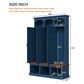HOMLUX 5-Hook Hall Tree with 3 Hidden Storage in Blue and Walnut, , large