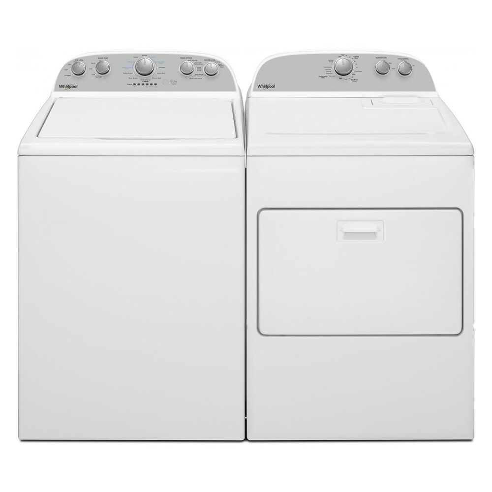 Whirlpool 3.9 Cu. Ft. Top Load Washer and a 7 Cu. Ft. Electric Dryer in White, , large