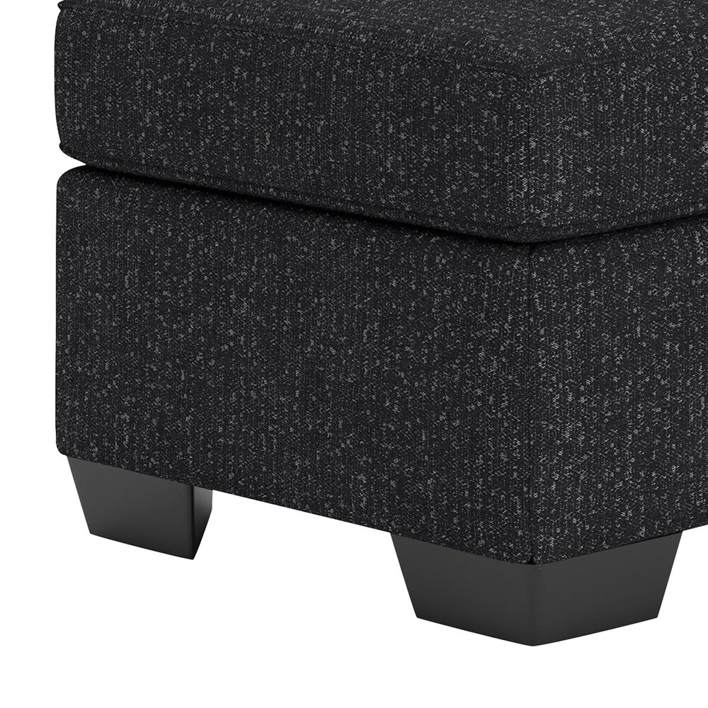 Ashley Jasmine Peaks Ottoman in Coal, , large