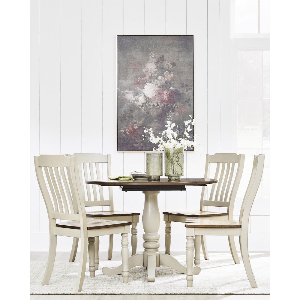 Ashley Wirloni Dining Table in Antique White and Medium Brown - Table Only, , large