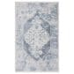 Nourison Astra Machine Washable 4" x 6" Blue and Ivory Area Rug, , large