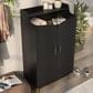 Furniture of America Leclair 7-Shelf Shoe Cabinet in Black and Gold, , large