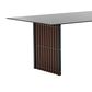 Caracole Pinstripe Dark Dining Table in Dark Chocolate, Rich Walnut and Smoked Bronze - Table Only, , large