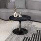 Leisuremod Verve 27" Coffee Table with MDF Top in Black and Black Marble, , large