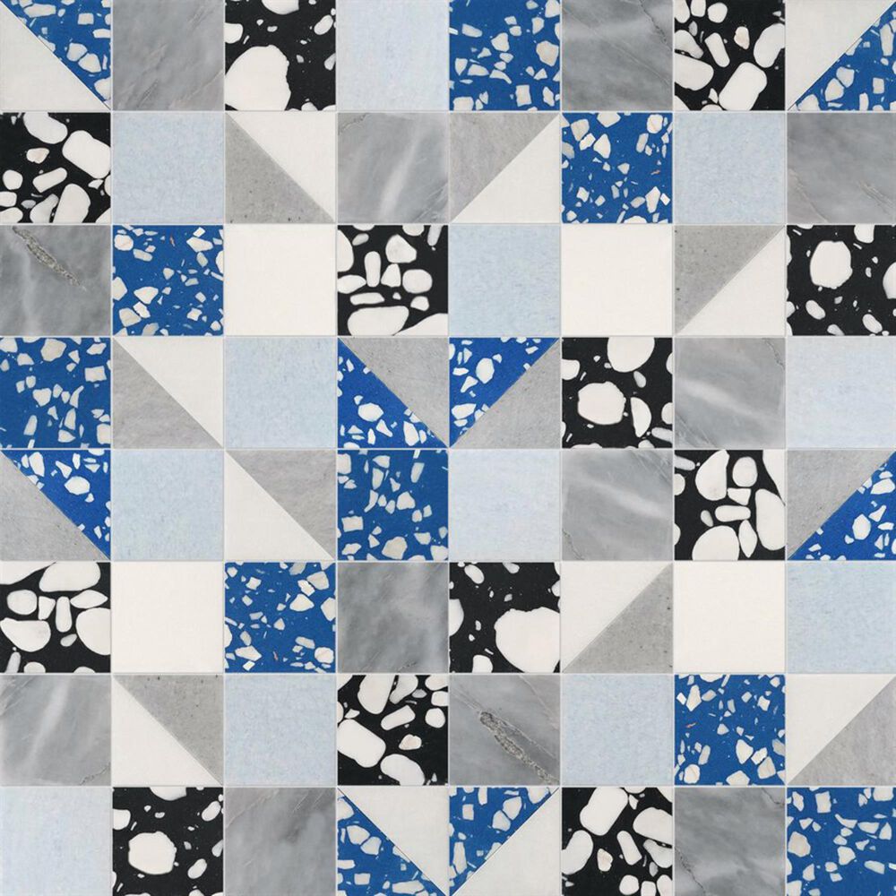 Soho Studio Elizabeth Sutton Terrazzi Steller 2.87" x 2.87" on 11.81" x 11.81" Mosaic Sheet, , large