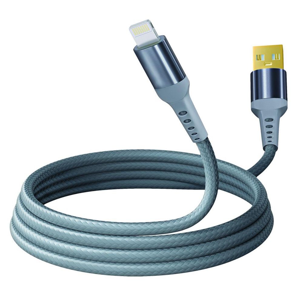 Pom Gear 6" Lightning USB Cable in Gun Metal, , large