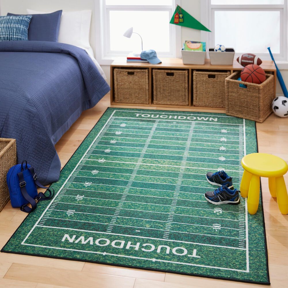 Karastan Prismatic Z0625 A414 10" x 14" Shamrock Kids Area Rug, , large
