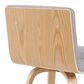 Armen Living Vienna Swivel Bar Height Stool with Gray Upholstery in Patterned Oak, , large