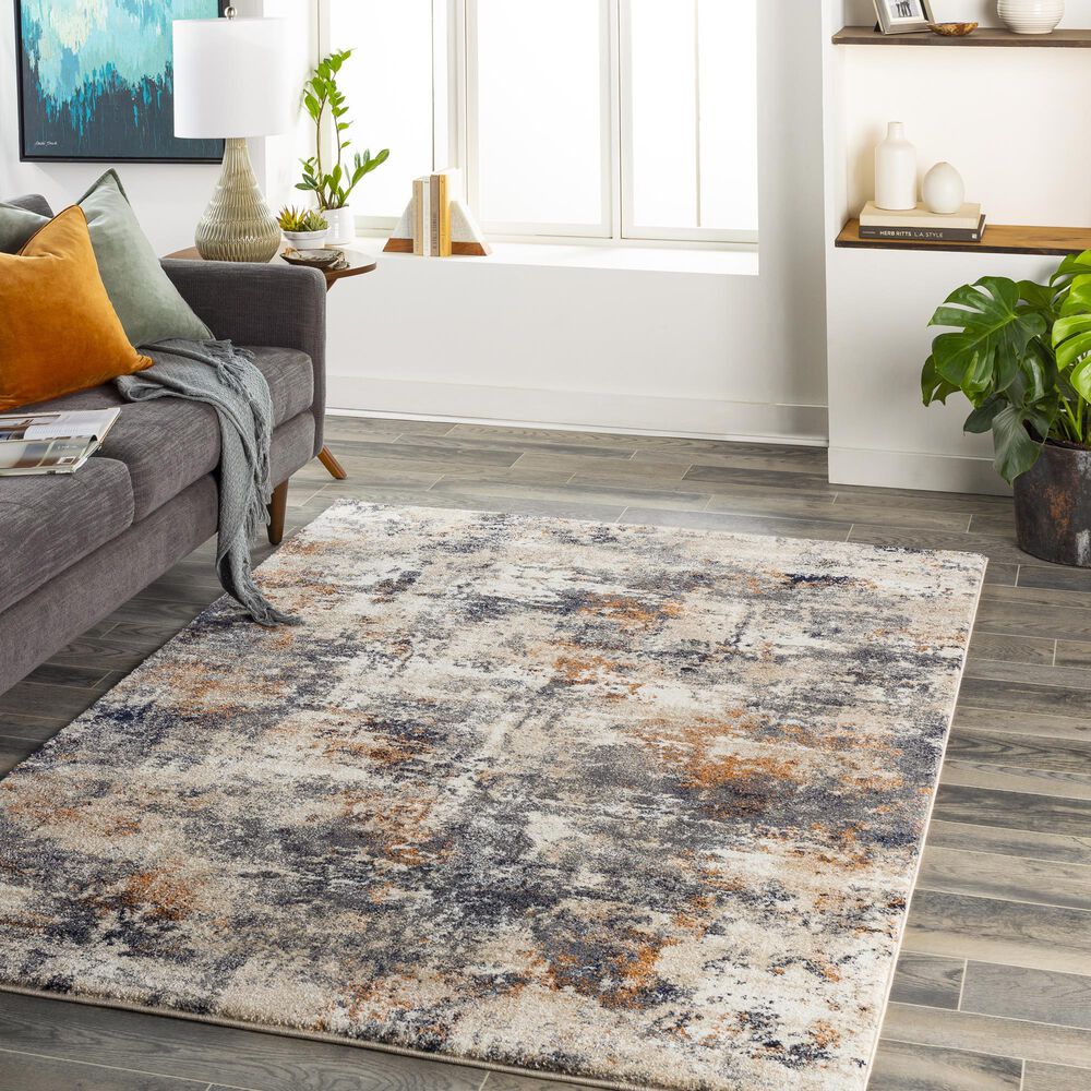 Surya Tuscany 8&#39;10&quot; x 12&#39;1&quot; Gray, Camel and White Area Rug, , large