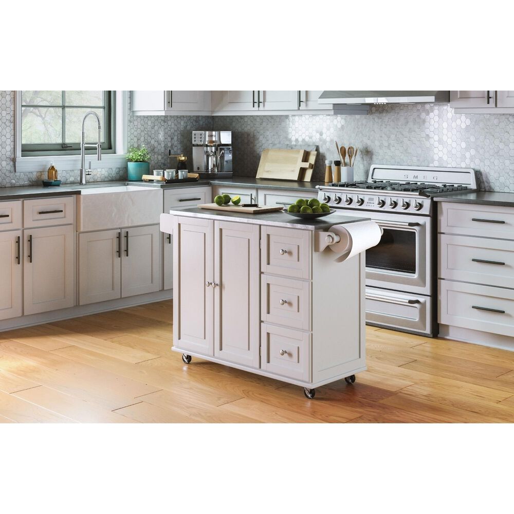 Homestyles Dolly Madison Kitchen Cart in Off-White, , large