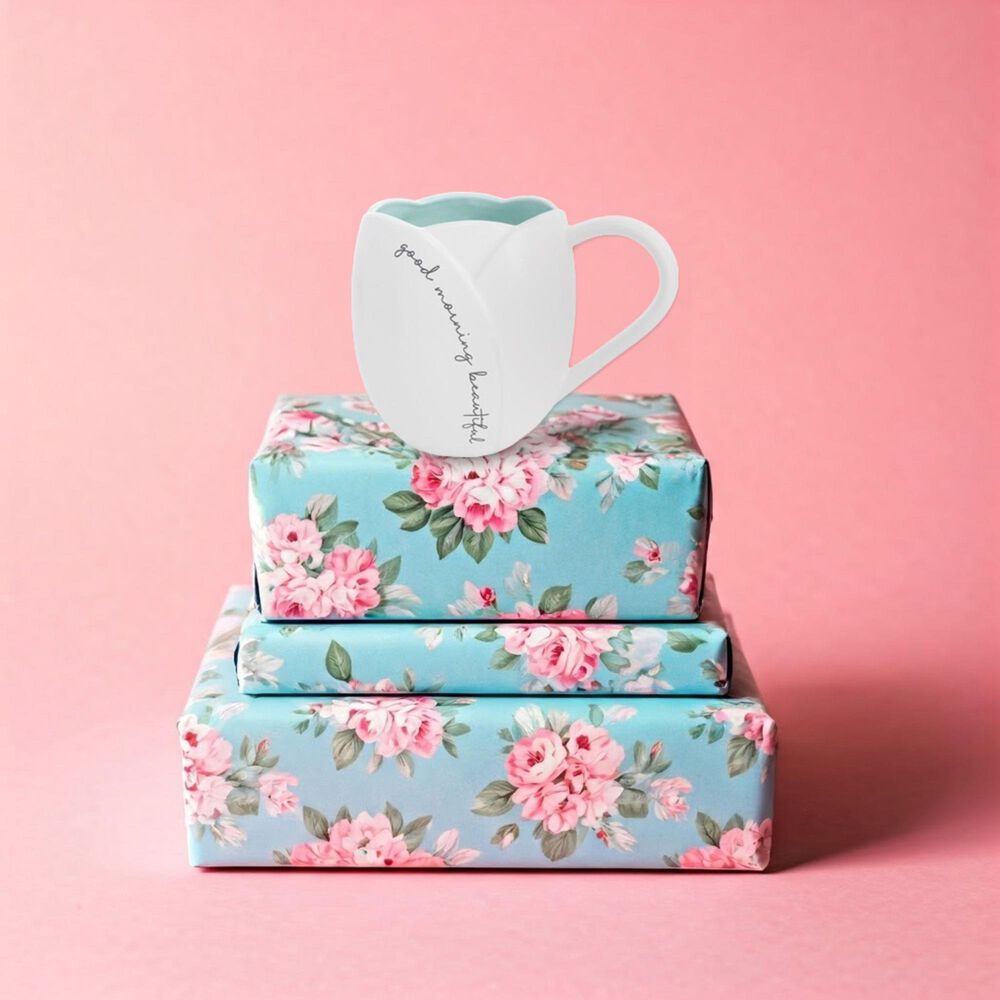 Pavilion Morning Beautiful 20 Oz Mug in White and Blue, , large