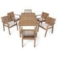 Hearth and Haven 7-Piece Outdoor Dining Set with Beige Cushions in Brown, , large
