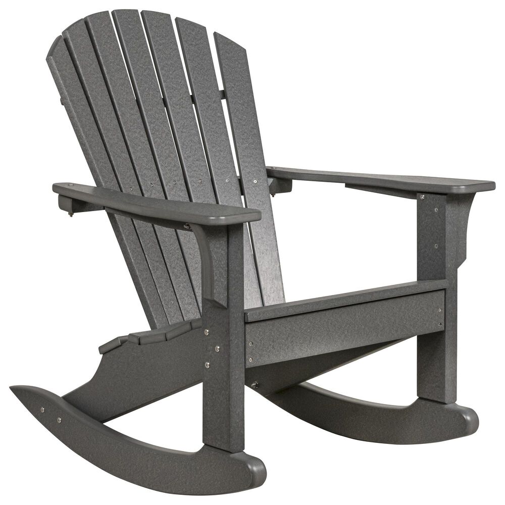 Oceanside Adirondack Shellback Rocker Chair in Charcoal, , large