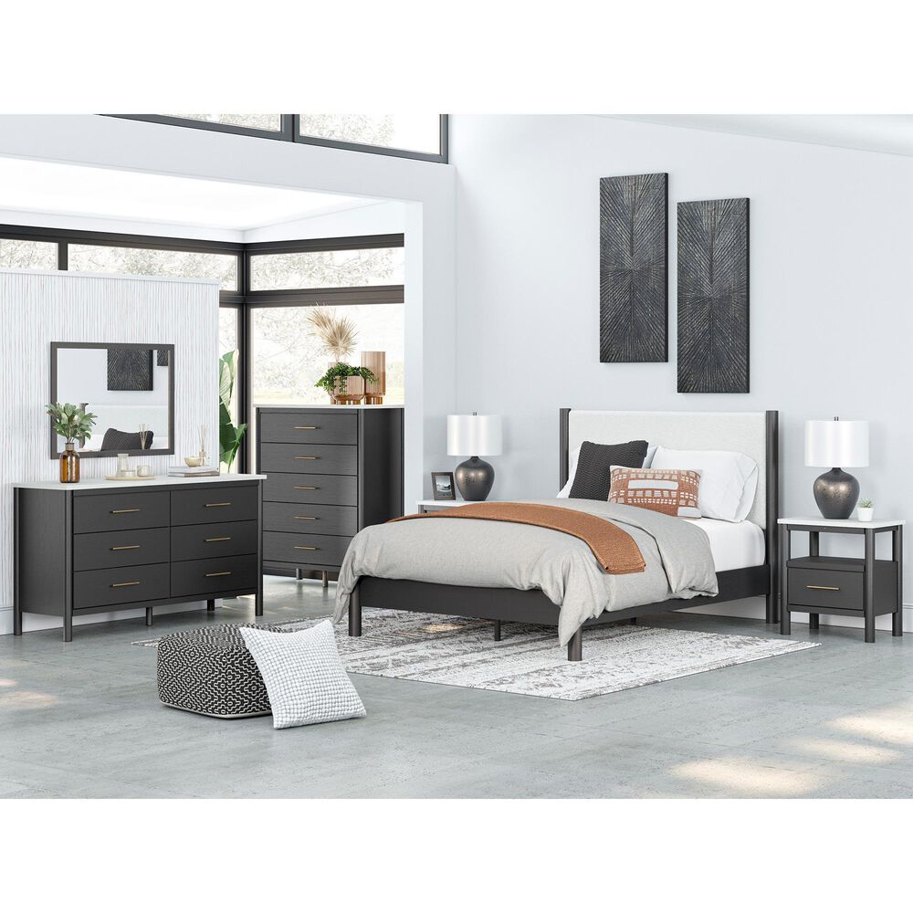 Ashley Cadmori 5-Drawer Chest in Matte Black and White, , large