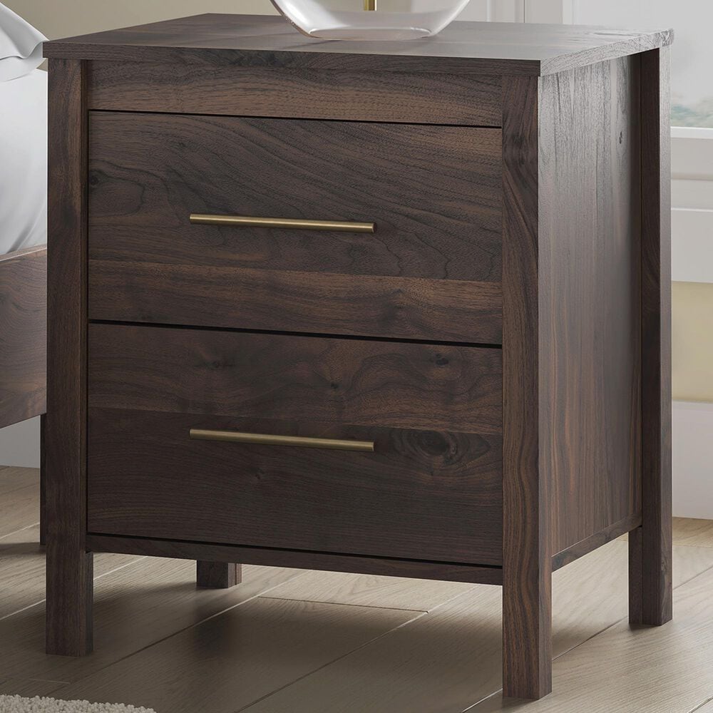 Ashley Calverson 2-Drawer Nightstand in Mocha, , large
