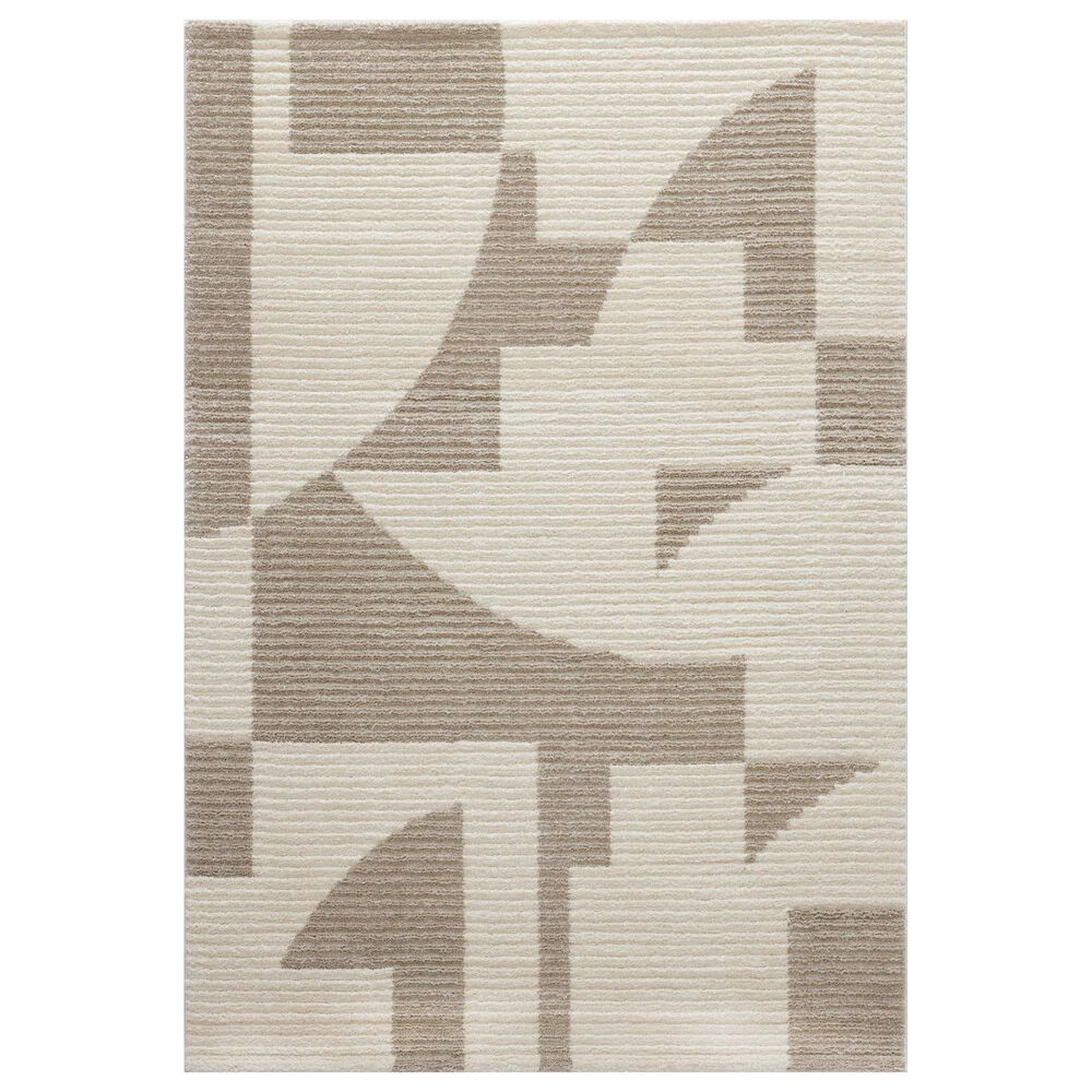 Central Oriental Etros Maki Beige and Taupe 7"10" x 9"10" Area Rug, , large