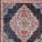 Safavieh Monaco MNC254Z 5" Round Black and Blue Area Rug, , large