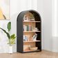 Hearth and Haven 4-Tier Arched Bookshelf in Black, , large
