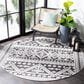 Safavieh Cabana CBN658A 6"7" Round Ivory and Grey Indoor/Outdoor Area Performance Rug, , large