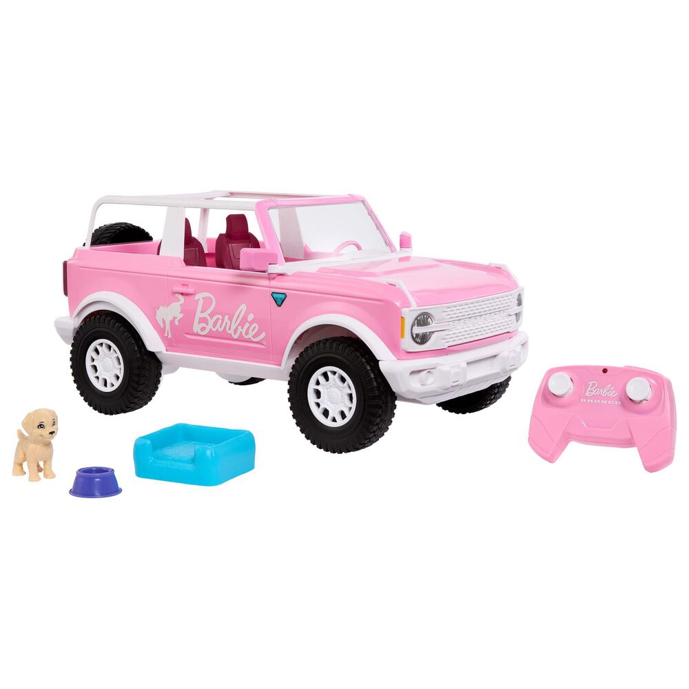 Hot Wheels Barbie Ford Bronco Battery-Powered Vehicle with Remote-Control, , large