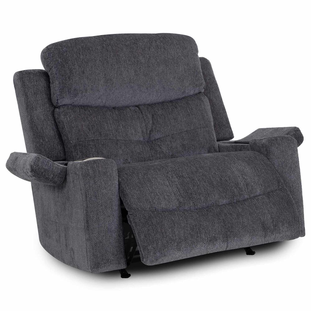 Moore Furniture Arlington Power Rocker Recliner in Seeley Storm, , large