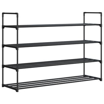 Timberlake 4-Tier Shoe Rack in Black, , large