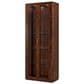 Theodore Alexander Kesden Curio Cabinet in Pyramid Brown and Satin Brass, , large
